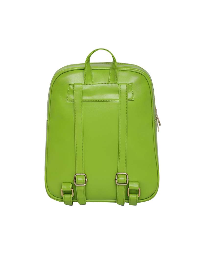 green leatherette (pu) regular backpack - 17142794 -  Standard Image - 1