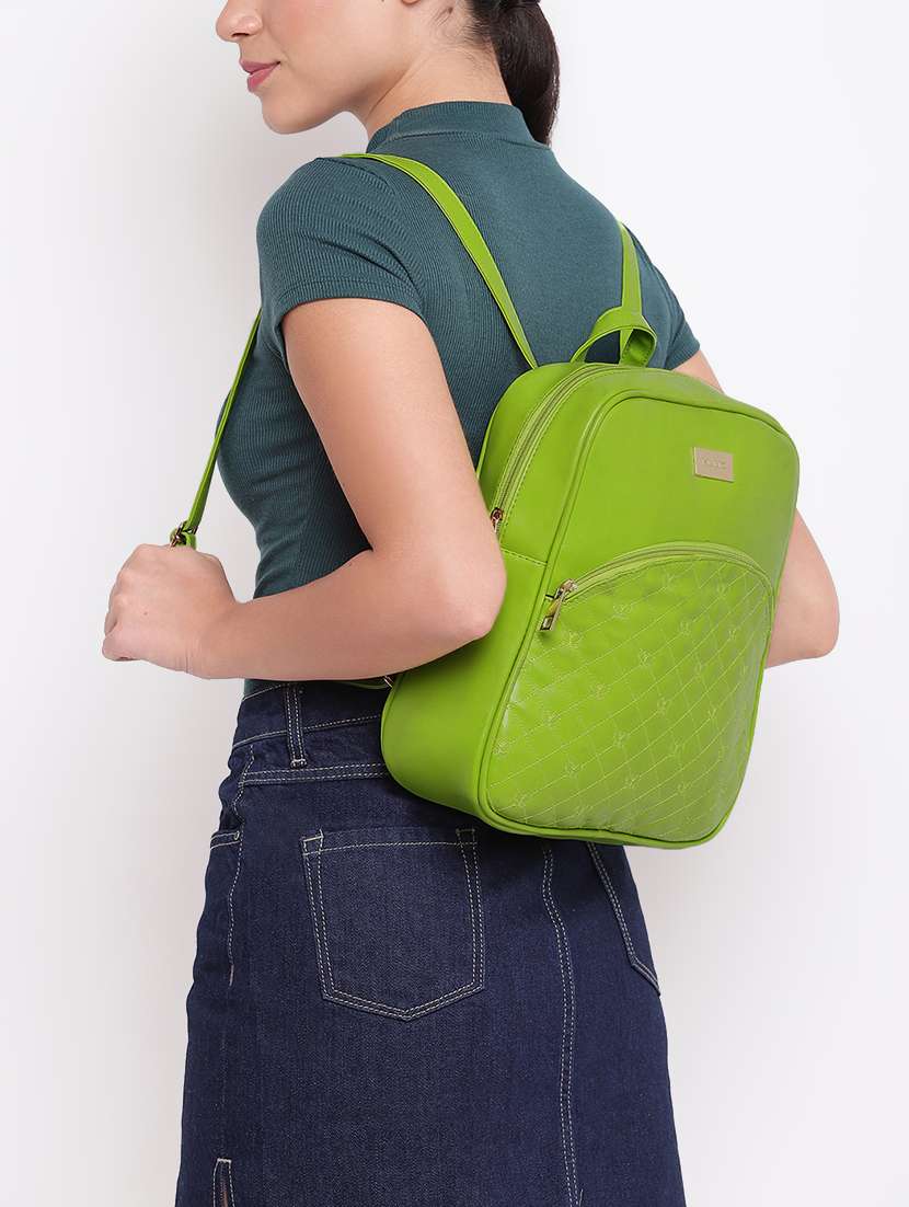 green leatherette (pu) regular backpack - 17142794 -  Standard Image - 4