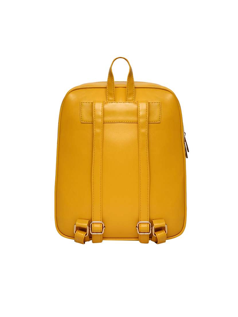 yellow leatherette (pu) regular backpack - 17142797 -  Standard Image - 1