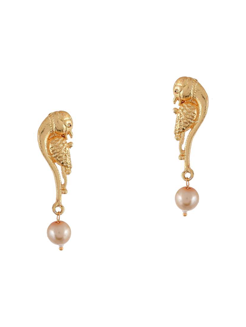 gold tone  gold plated drop earring