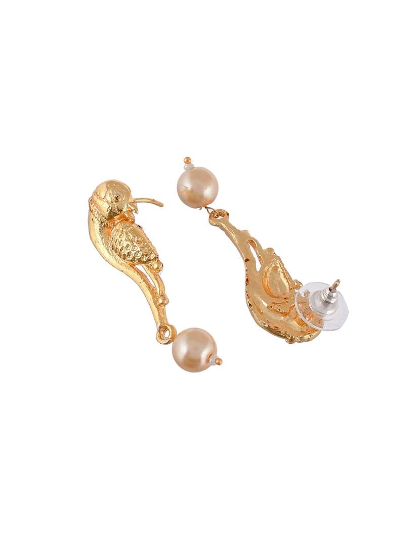 gold tone  gold plated drop earring - 17142805 -  Standard Image - 1