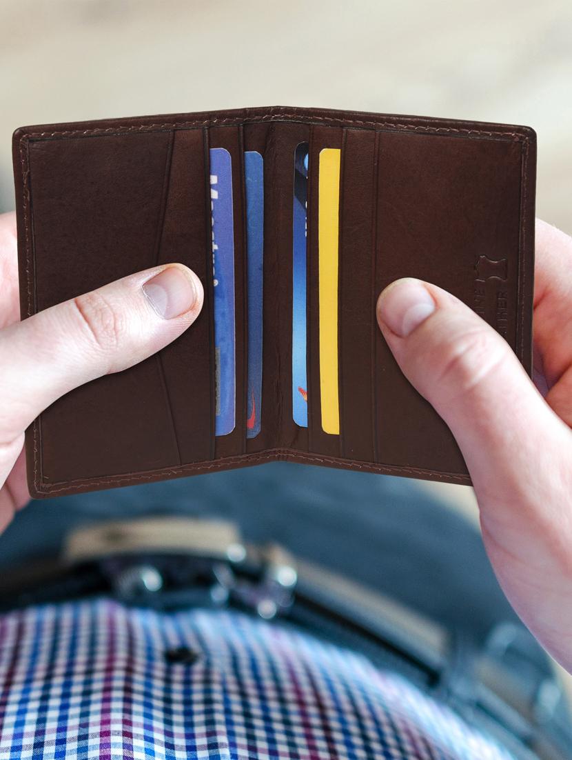 dark brown leather card holder - 17145080 - Standard Image - 1