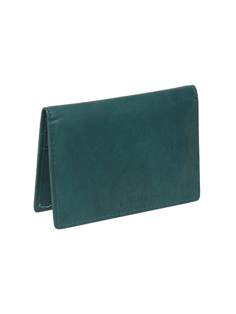 ocean green leather card holder - 17145082 - Standard Image - 4