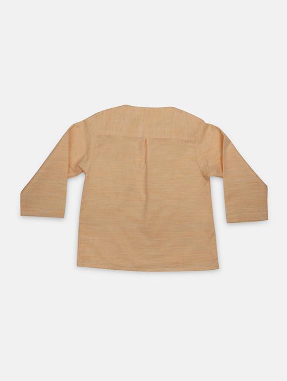 orange khadi kurta kurtas & set - 17145438 - Standard Image - 1