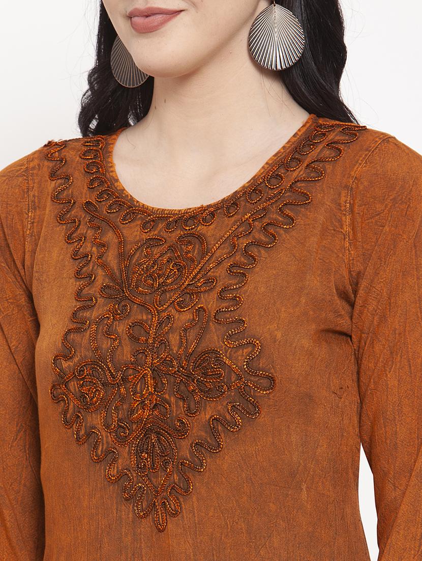 red rayon regular top - 17147485 - Standard Image - 4