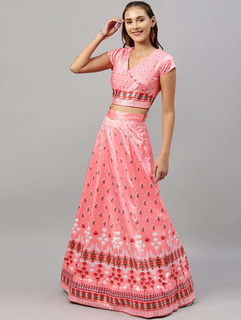floral panelled lehenga - 17148041 -  Standard Image - 1