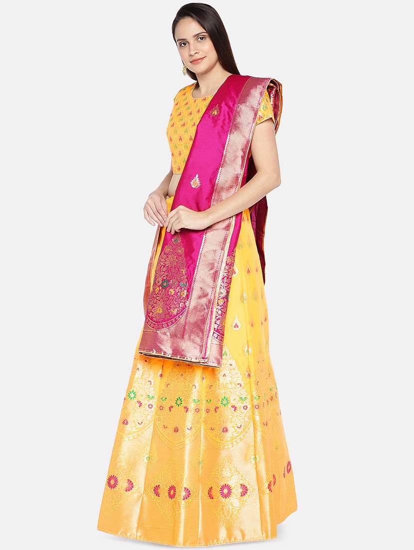 printed panelled lehenga - 17148055 -  Standard Image - 1