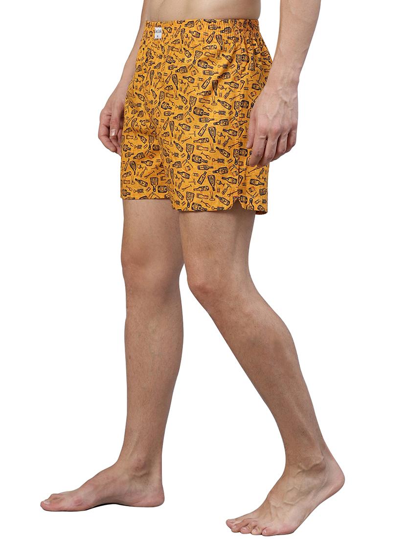 orange printed boxer - 17148352 - Standard Image - 1