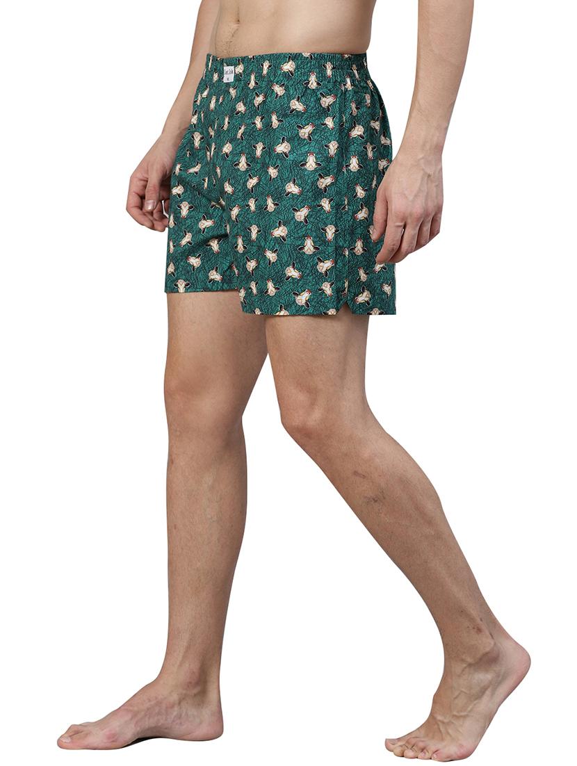 green printed boxer - 17148387 - Standard Image - 1