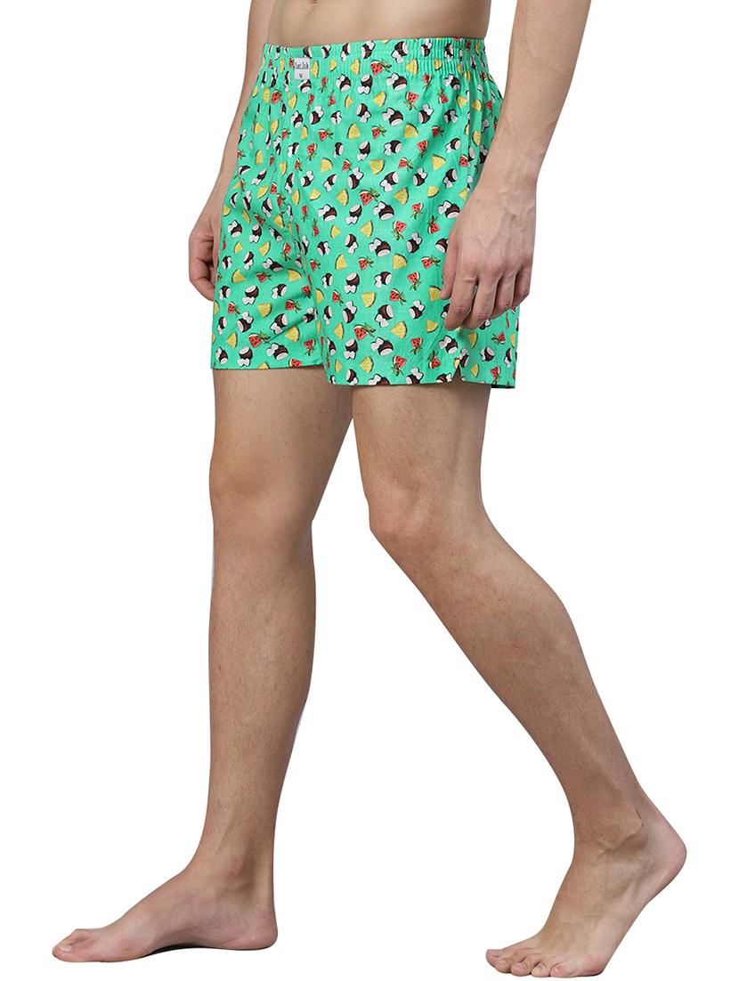 green printed boxer - 17148426 - Standard Image - 1