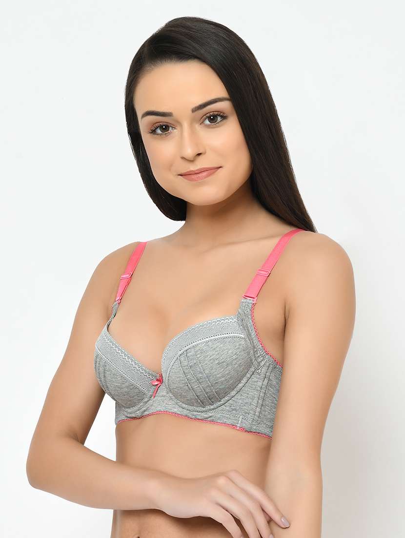 grey polyester push up bra - 17148816 -  Standard Image - 1