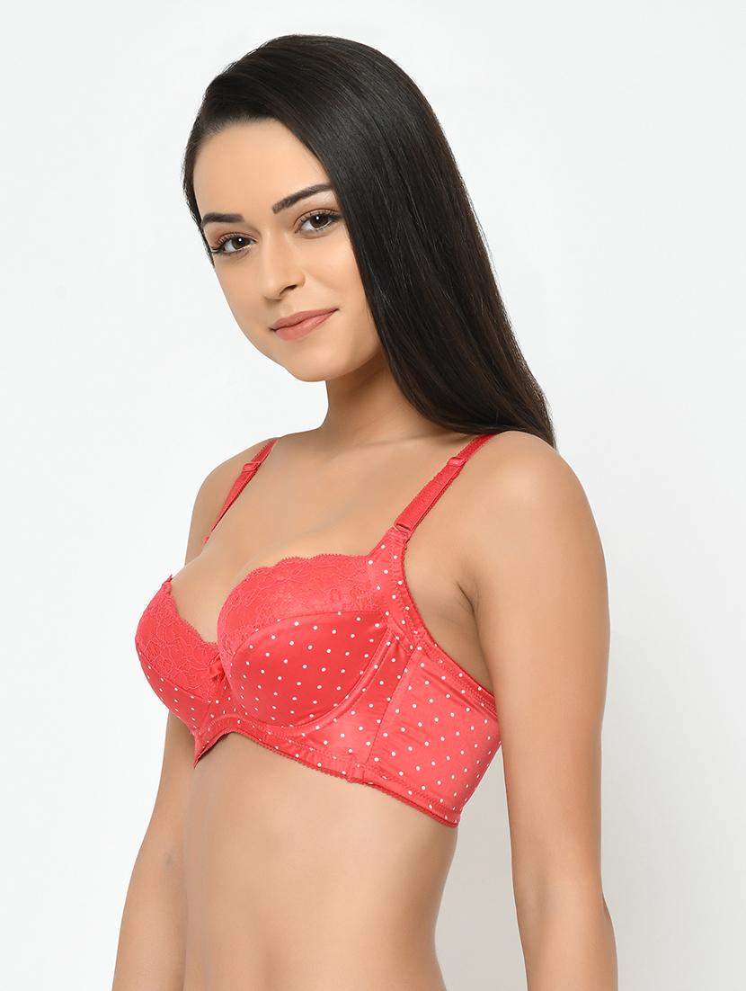 white cotton blend plunge bra - 17148821 - Standard Image - 1
