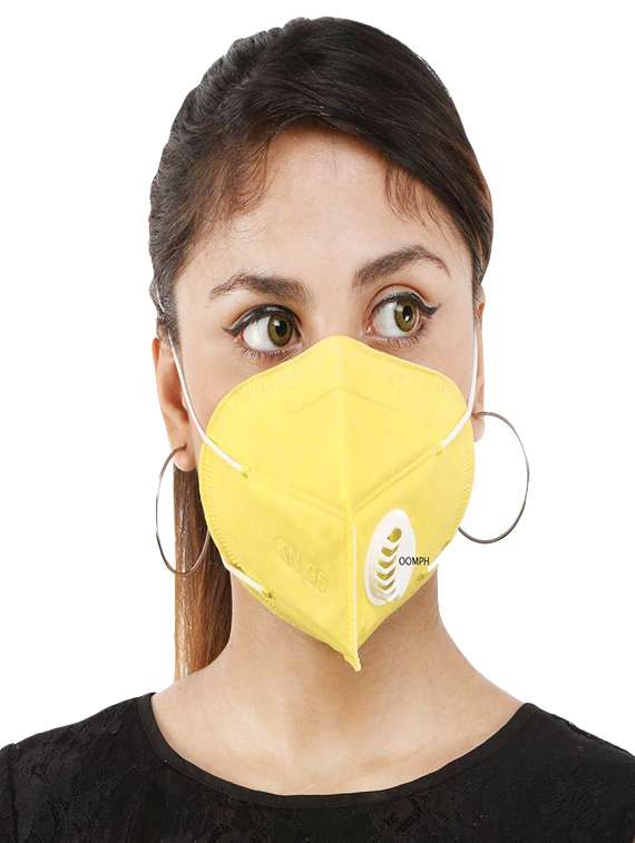 yellow non-woven anti-pollution women mask (pack of 6) - 17149699 - Standard Image - 1