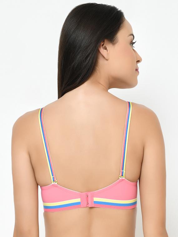 pink nylon plunge bra - 17152568 - Standard Image - 1