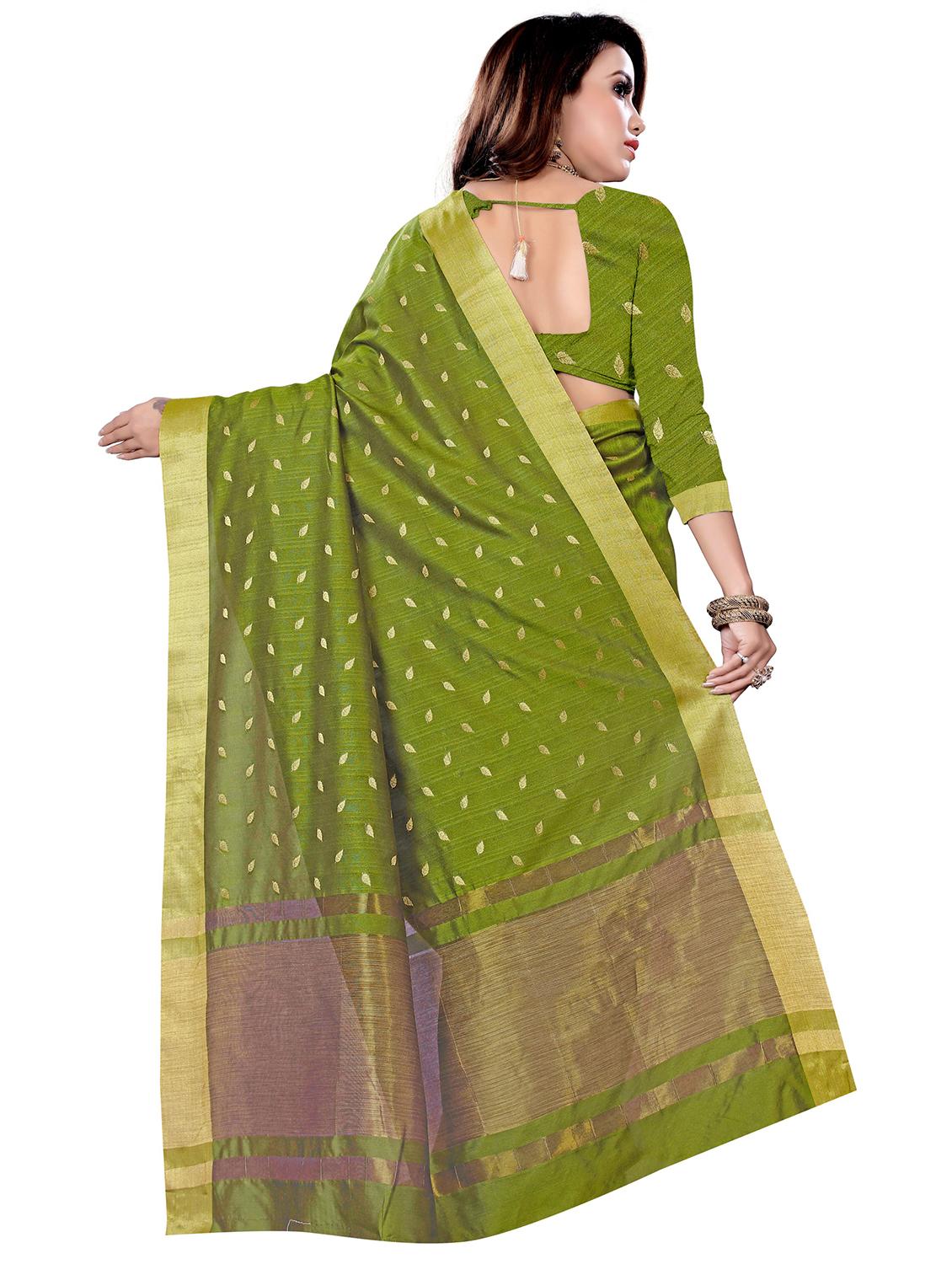 self design woven saree with blouse - 17152750 - Standard Image - 1