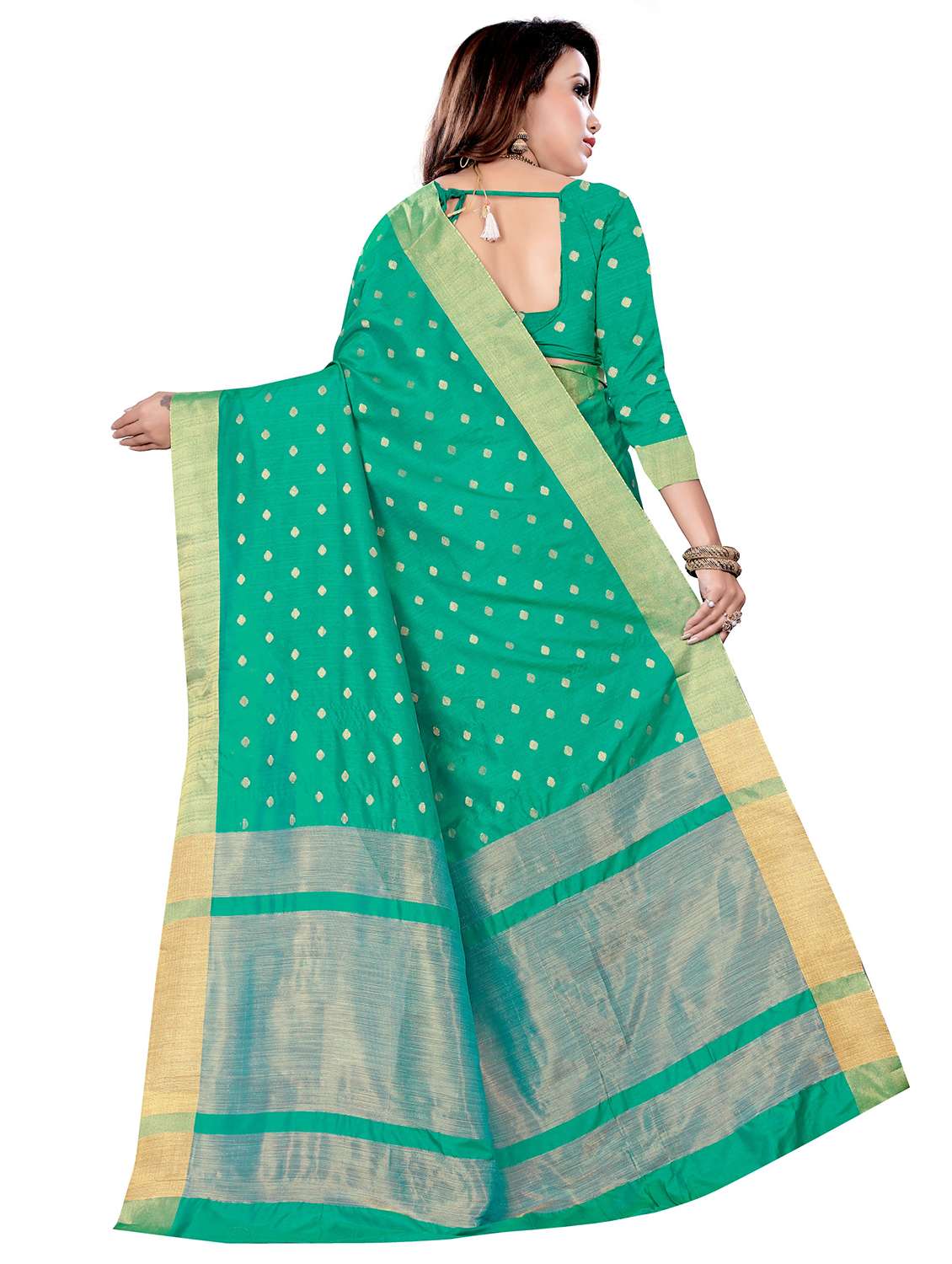 self design woven saree with blouse - 17152755 -  Standard Image - 1