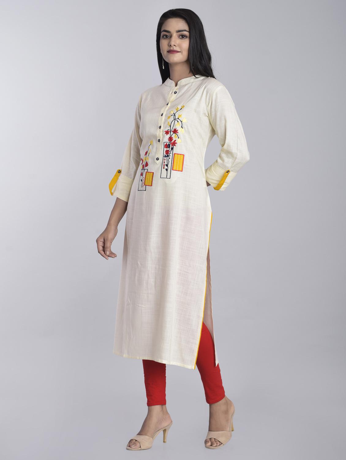 women's straight kurta - 17153227 - Standard Image - 1