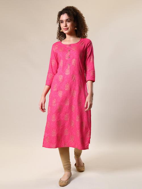 women's straight kurta - 17153228 - Standard Image - 0