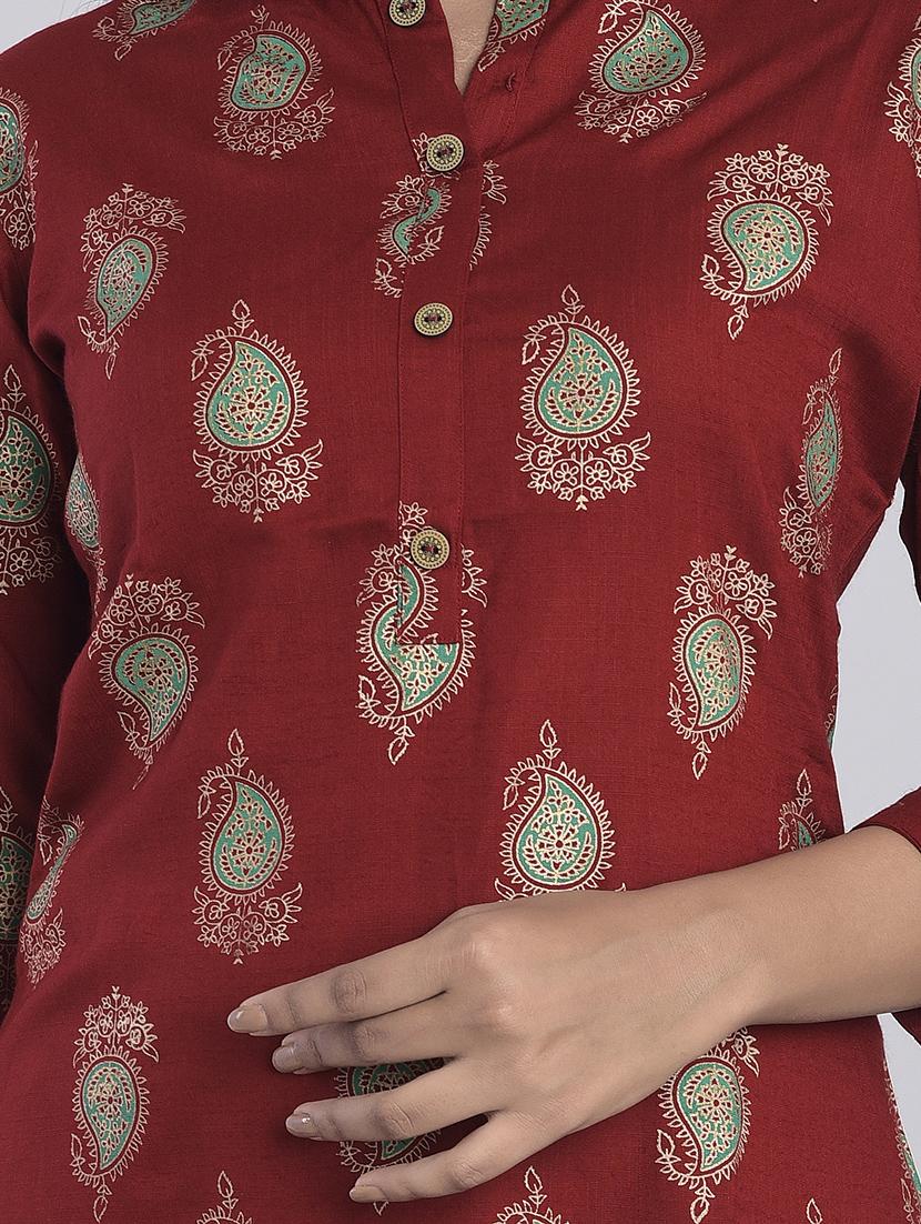 printed straight kurti - 17153254 - Standard Image - 4
