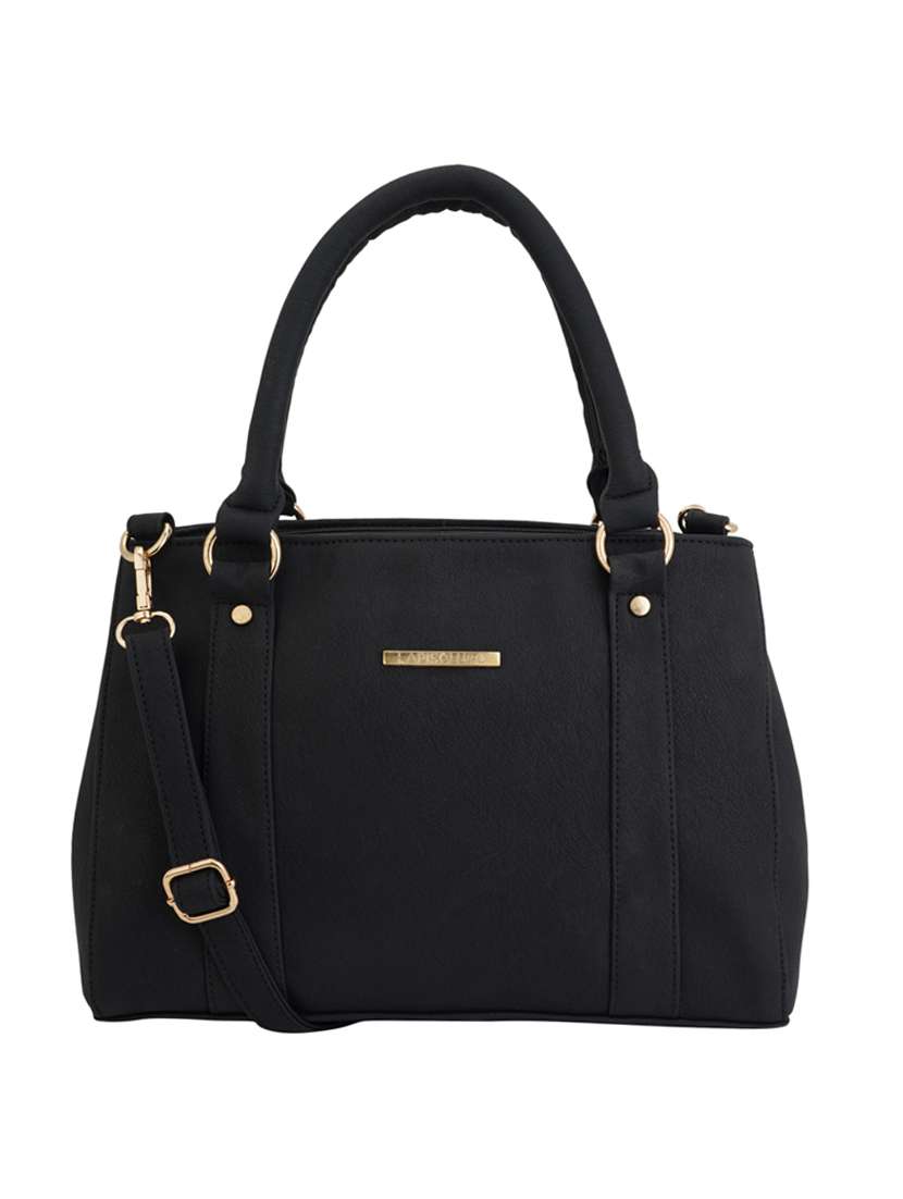 black leatherette (pu) handbag