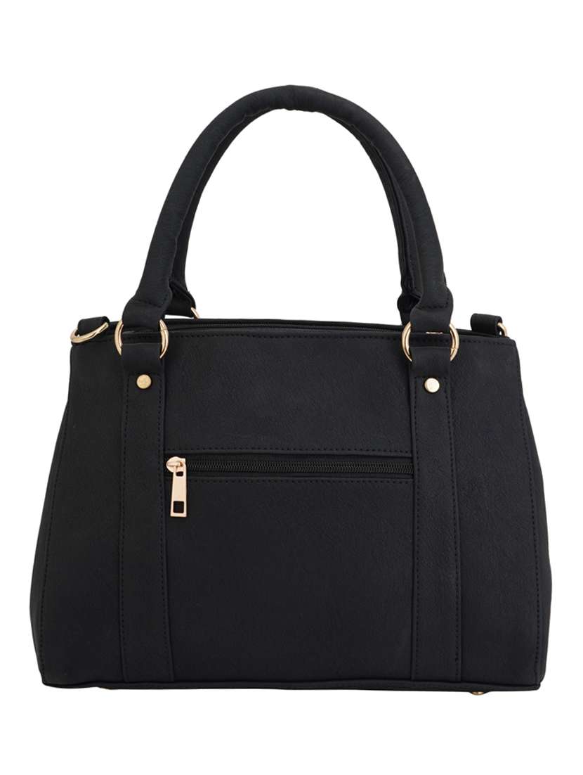black leatherette (pu) handbag - 17153490 - Standard Image - 1