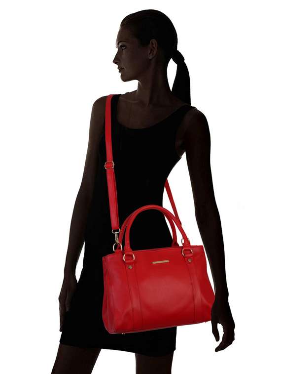 red leatherette (pu) handbag - 17153492 - Standard Image - 4