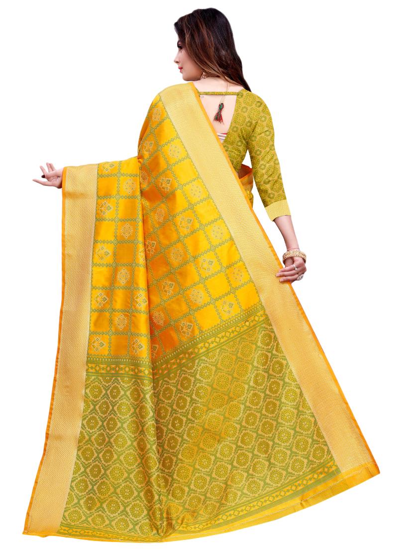 checkered patola saree with blouse - 17153666 -  Standard Image - 1