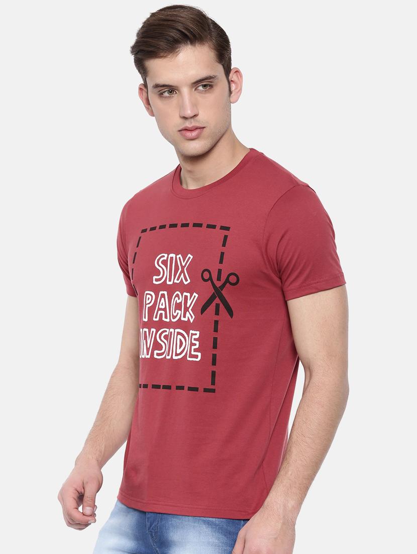 red front print t-shirt - 17154555 - Standard Image - 1