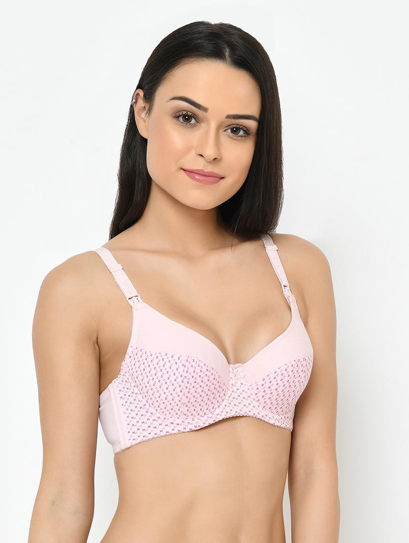 lavender printed push up bra - 17154809 - Standard Image - 1