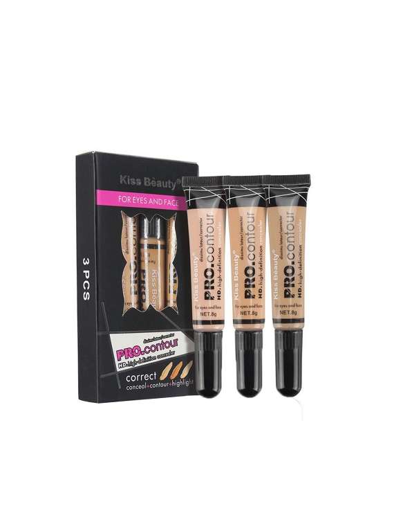 kiss beauty pack of 3 pro contour concealer 