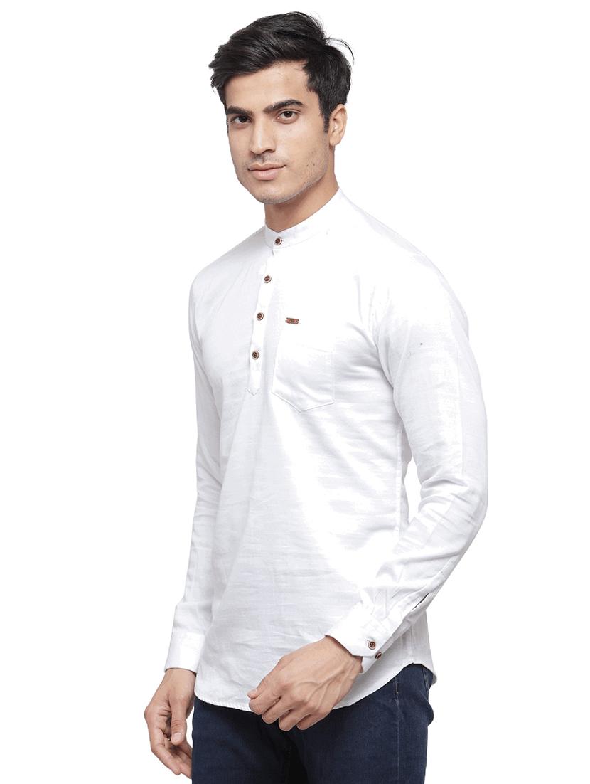 white solid short kurta - 17156439 - Standard Image - 1