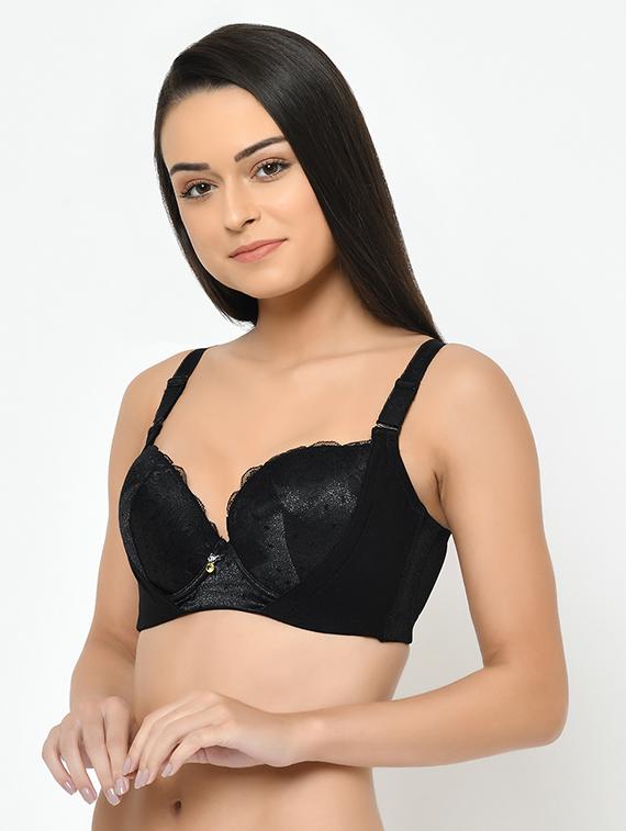 laced plunge bra - 17158117 - Standard Image - 1