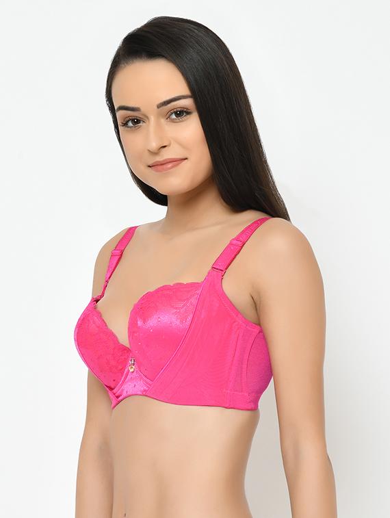 laced plunge bra - 17158119 - Standard Image - 1