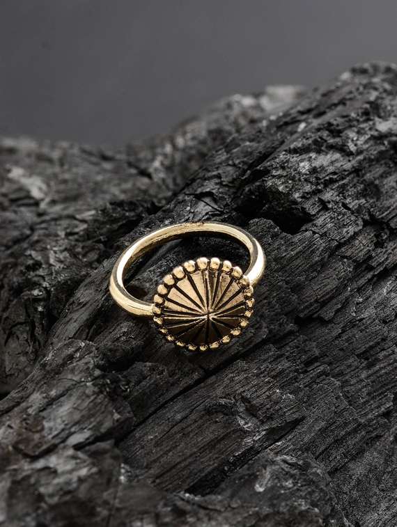 gold brass finger  ring