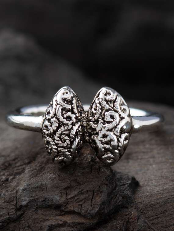 silver brass finger  ring