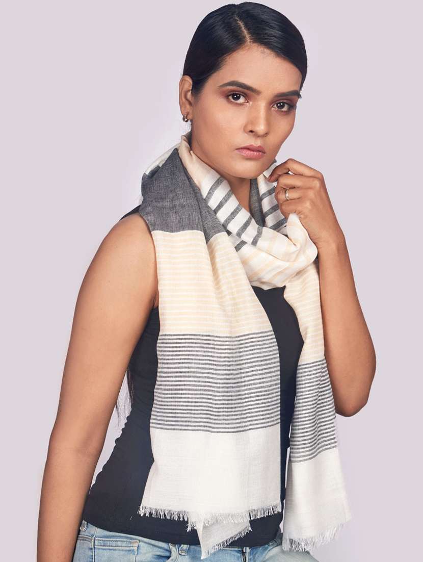 multi colored striped stole