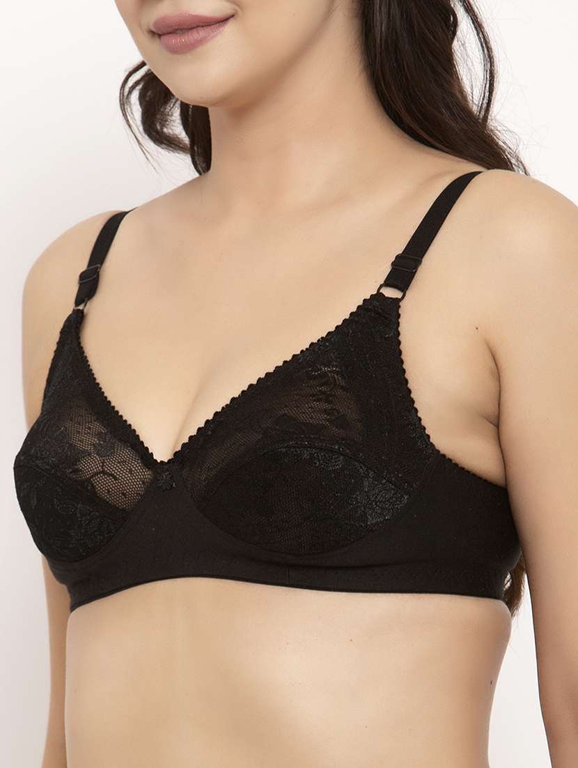 lace panel regular bra - 17160061 - Standard Image - 4