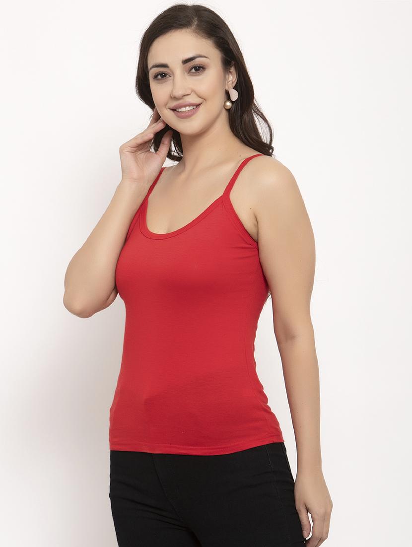 red cotton camisole - 17160091 - Standard Image - 1