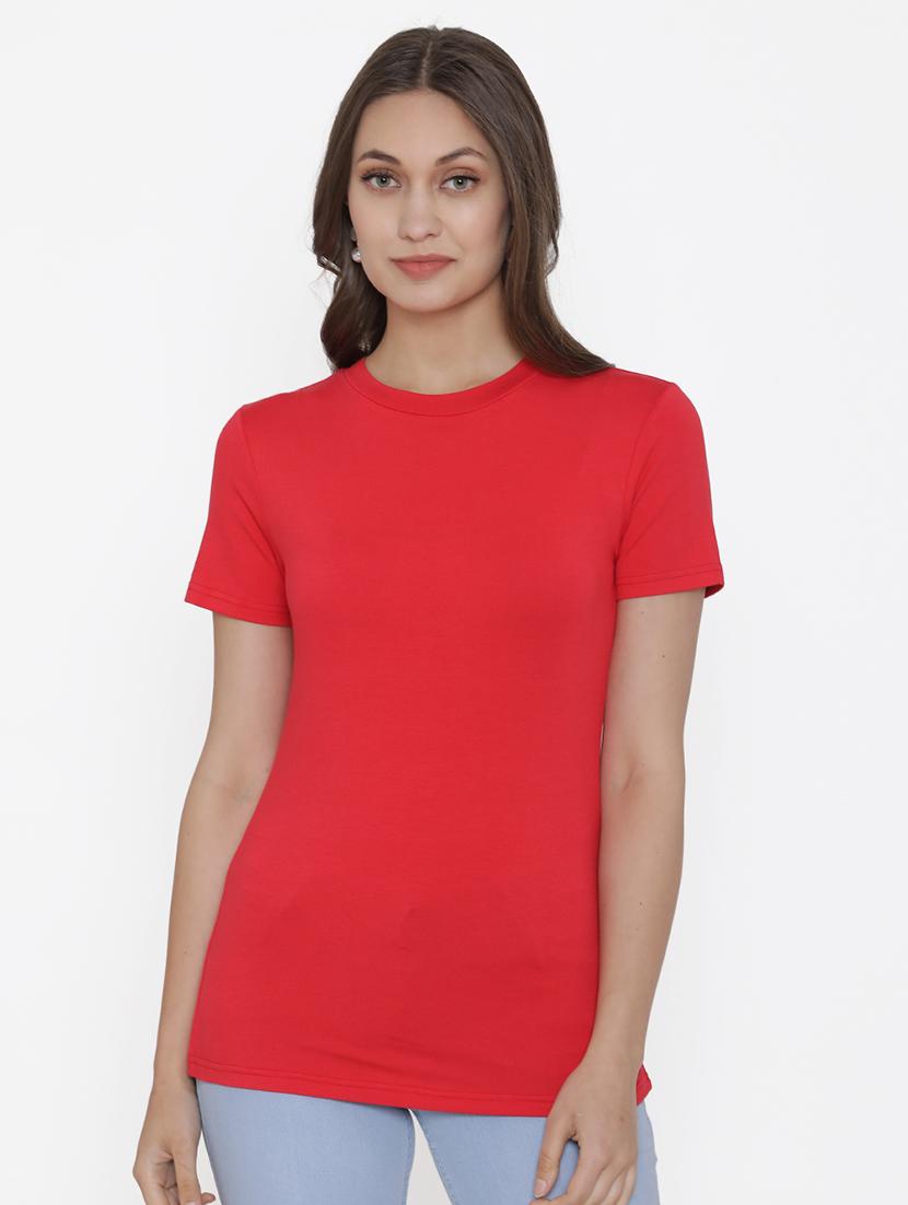 women's plain crew neck t-shirt - 17161869 - Zoom Image - 0