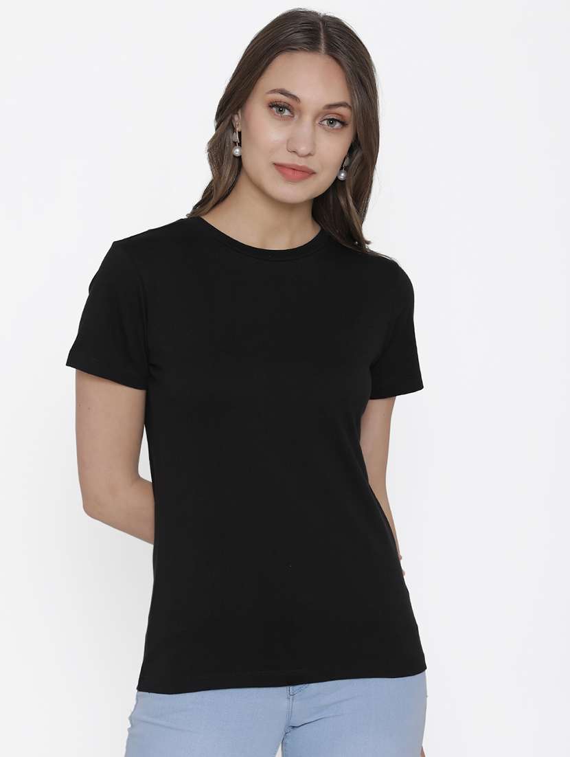 women's plain crew neck t-shirt