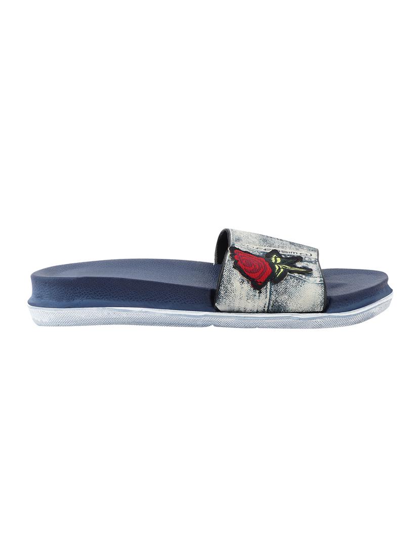 blue slip on slides - 17164285 - Standard Image - 1