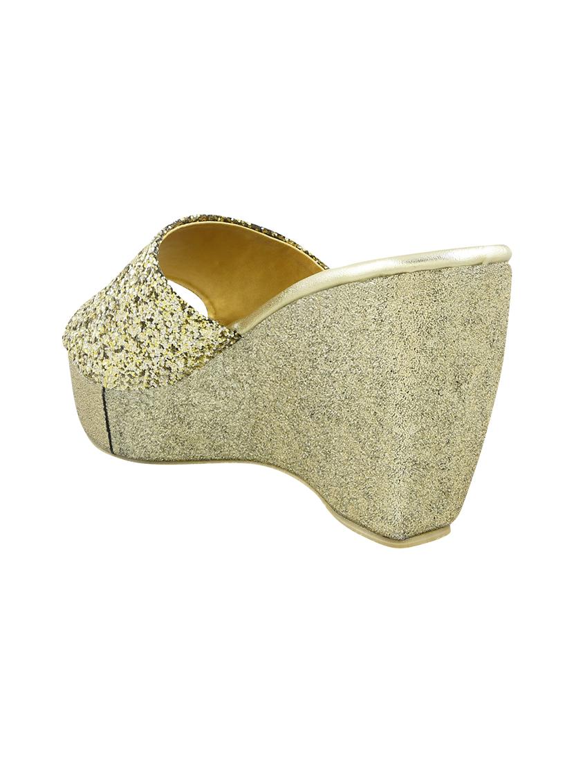 gold slip on wedges - 17164293 -  Standard Image - 1