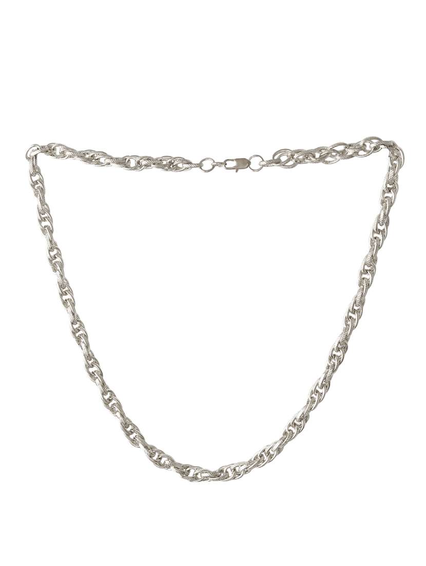silver satin less steel chain  - 17164697 -  Standard Image - 1