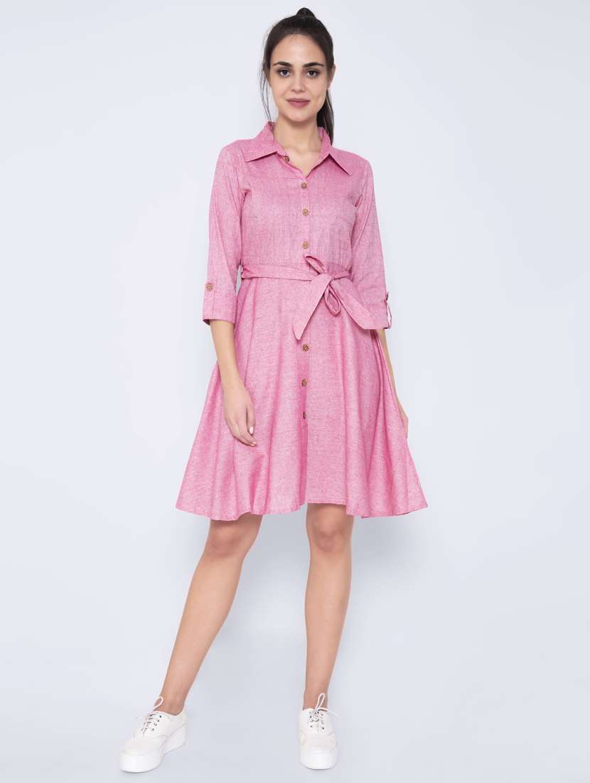 tie front a-line dress - 17165405 - Zoom Image - 0