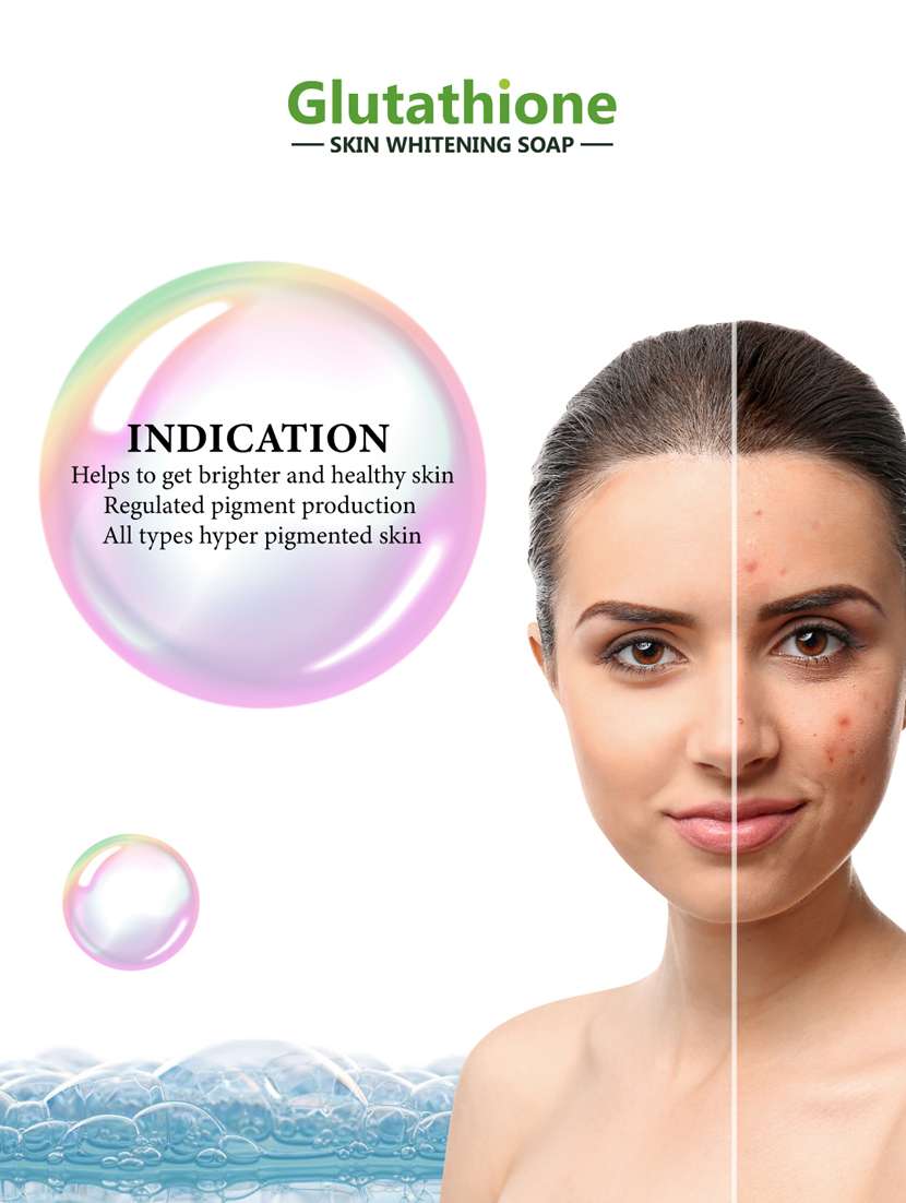 glutathione whitening soap with neem tulsi  & glutathione papaya soap for skin lightening,brightening -(pack of 2,100gm each) - 17166247 -  Standard Image - 1