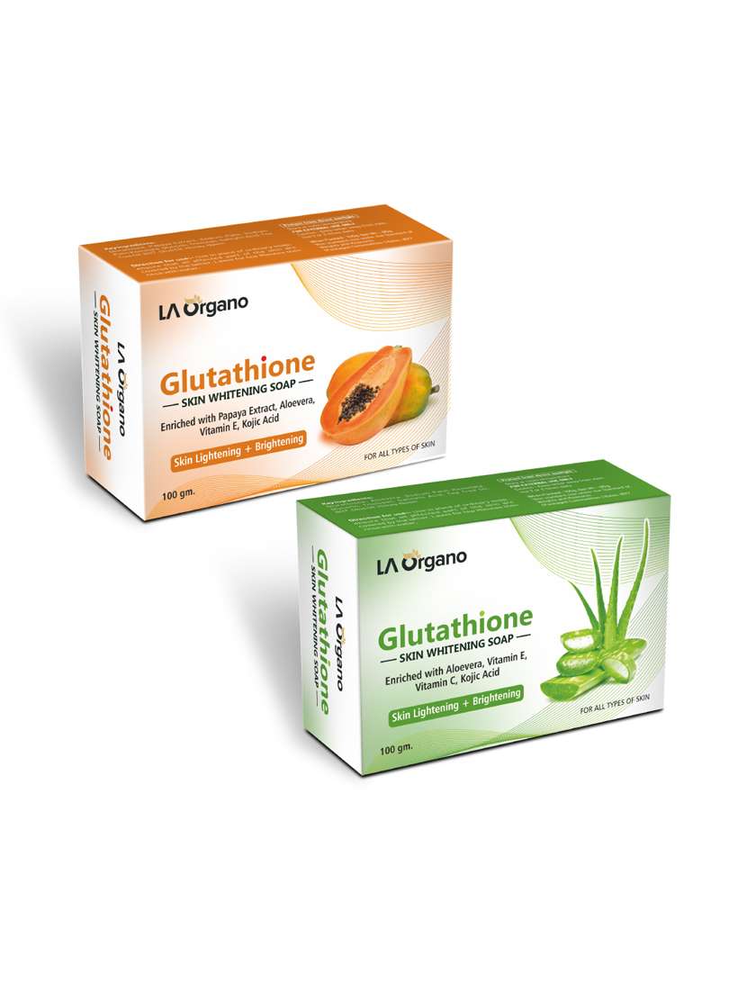 glutathione whitening soap with papaya & glutathione aloe vera soap for skin lightening,brightening -(pack of 2,100gm each)