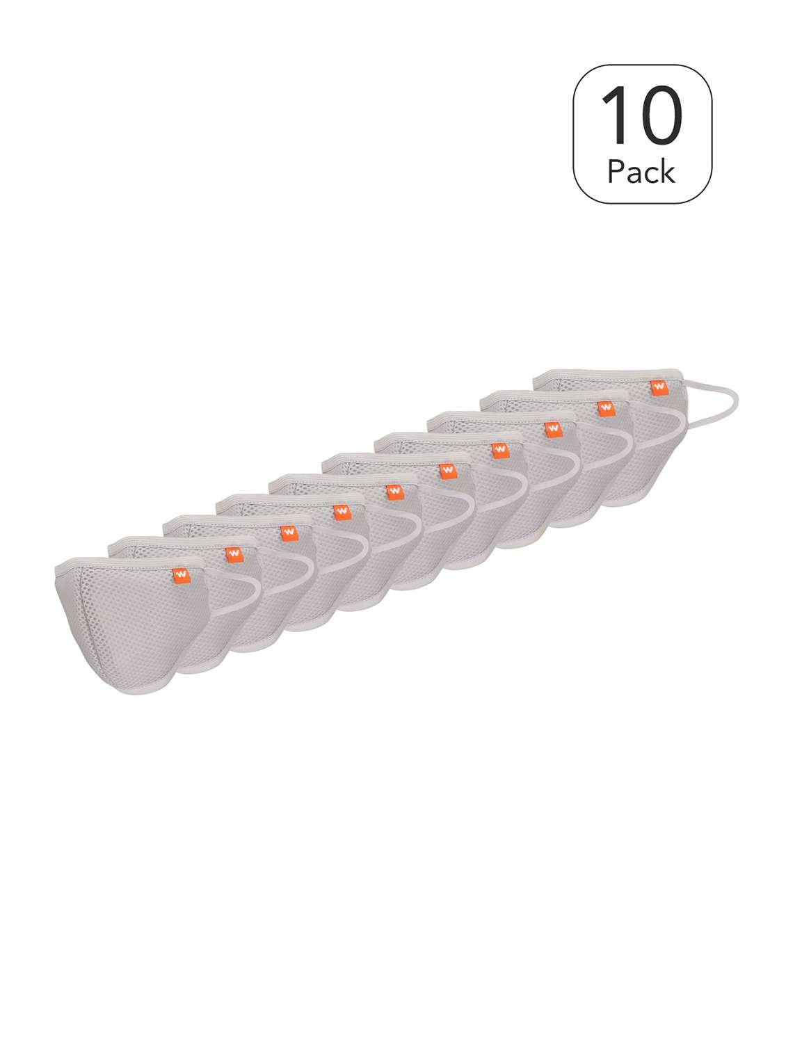 grey polypropylene anti-pollution men mask (pack of 10)
