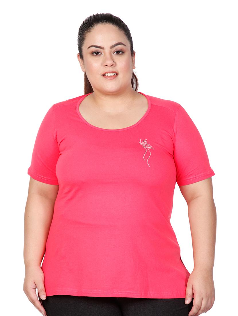 women's plain round neck t-shirt - 17167582 -  Zoom Image - 0
