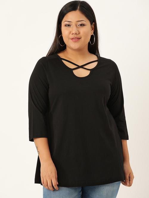women's a line round neck top - 17168545 -  Standard Image - 0