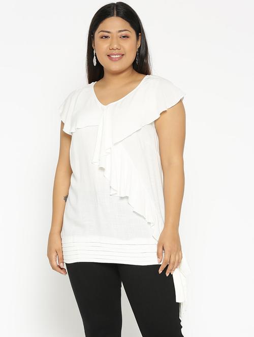 white viscose regular top - 17168624 -  Standard Image - 0